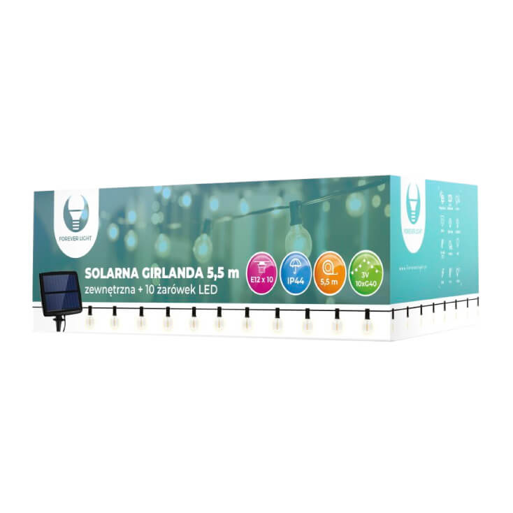 Solarni panel sa 10 sijalica E12, 5.5mLed sijalice