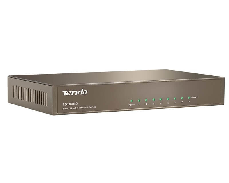 TENDA TEG1008D 8-Port Gigabit Desktop SwitchEthernet svičevi