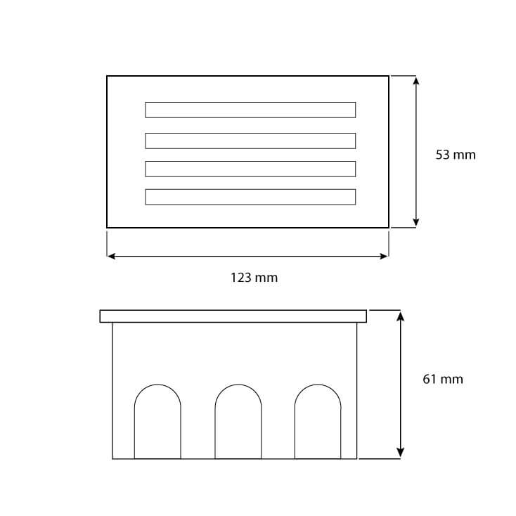 Ugradna zidna LED lampa za stepenište 1.5WLed spoljna rasveta