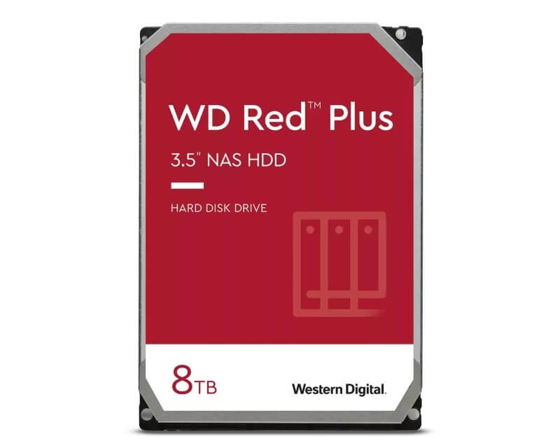 WD 8TB 3.5 SATA III 128MB WD80EFZZ Red Plus NASHard disk za video nadzor
