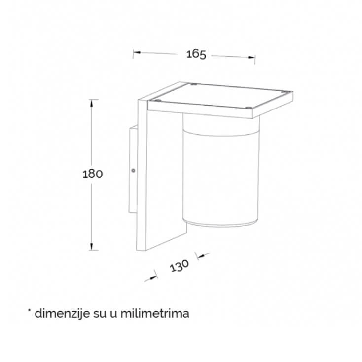 Zidna lampa 1xE27 za spoljnu upotrebuLed spoljna rasveta