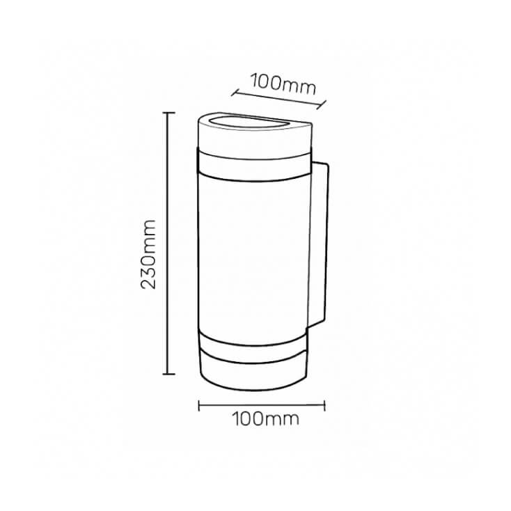 Zidna lampa 2xGU10 imitacija drvetaLed spoljna rasveta