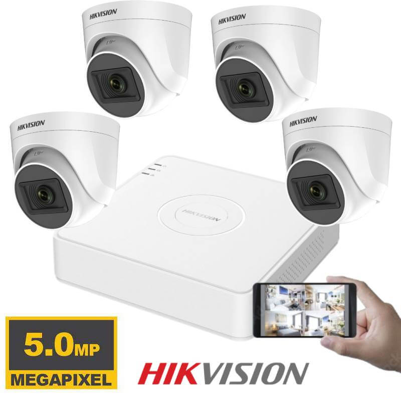 4 Kamere 5MP sa zvukom i DVR za Vašu sigurnostKompleti za video nadzor