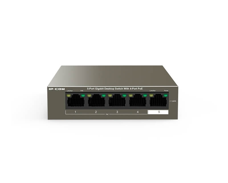 IP-COM G1105P-4-63W 5-Port Gigabit Desktop Switch with 4-Port PoEEthernet PoE svičevi